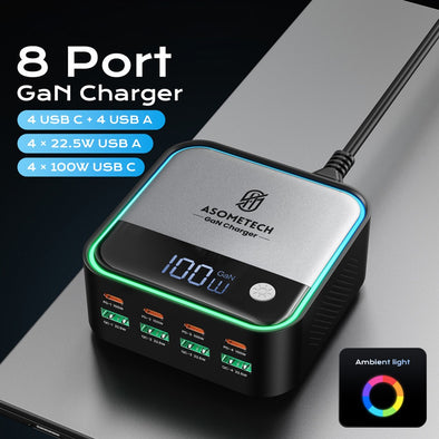 Mini 8-Port GaN Charging Station