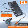 9-Port Car Charger Adapter with Retractable Cable