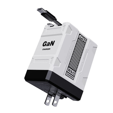 20W GaN Fast Charger with Dual Retractable Cables