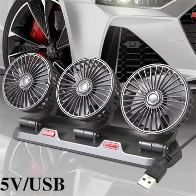 3-Head Rotatable Car Fan