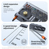 9-Port Car Charger Adapter with Retractable Cable