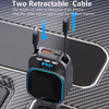 96W 4-in-1 Retractable Car Charger with Bluetooth