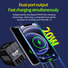 20W GaN Fast Charger with Dual Retractable Cables