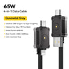 4-in-1 Fast Charging Cable with Rotatable Multi-Port Connectors