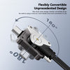 4-in-1 Fast Charging Cable with Rotatable Multi-Port Connectors