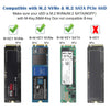 NVMe SSD Case with USB Hub & Card Reader