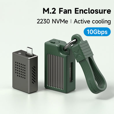 Portable M.2 SSD Case with Fan