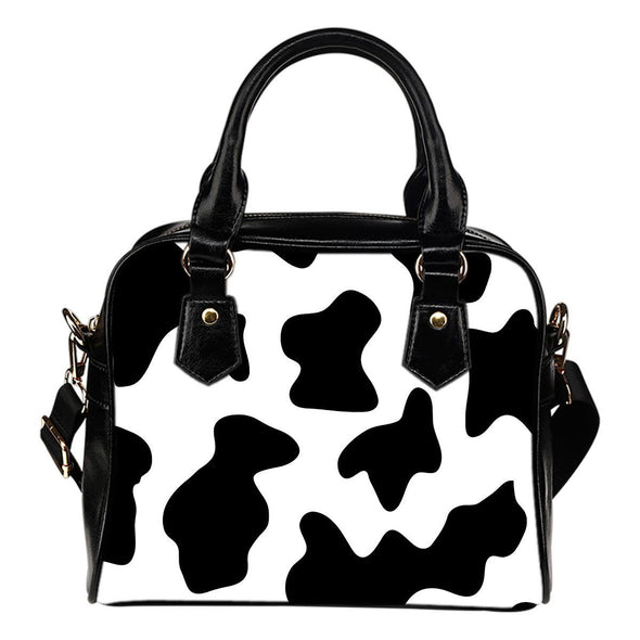 Cow Print Shoulder Handbag