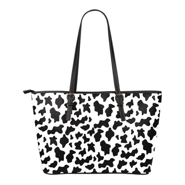 Cow Print Leather Tote Bag