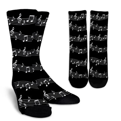 Music Notes Crew Socks
