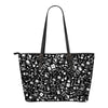 Chemistry Doodle Leather Tote Bag