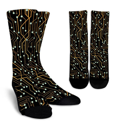 Circuit Board Crew Socks