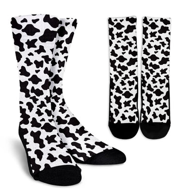 Cow Print Crew Socks