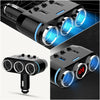 3-Socket Car Lighter Splitter with 2 USB Ports