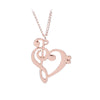 Treble and Bass Clef Heart Necklace