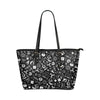Science Doodle Leather Tote Bag