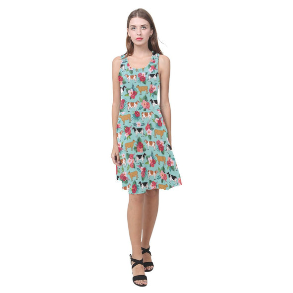 Floral Cow Sundress