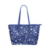 Science Doodle Leather Tote Bag