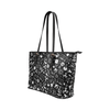 Science Doodle Leather Tote Bag