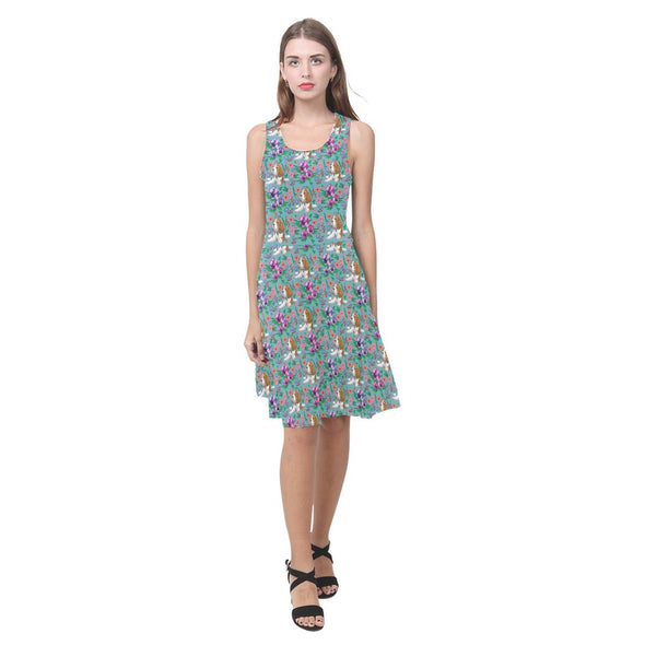 Floral Beagle Sundress