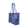 Science Doodle Leather Tote Bag