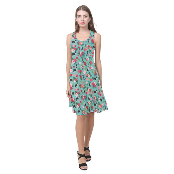 Floral Boston Terrier Sundress