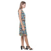 Book Print Sleeveless Dress