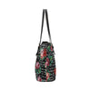Floral Math Equations Leather Tote Bag