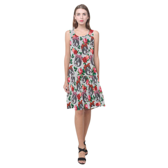 Floral Boston Terrier Dress