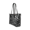 Science Doodle Leather Tote Bag