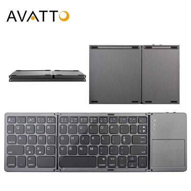 Foldable Ultra-Slim Bluetooth Keyboard with Touchpad
