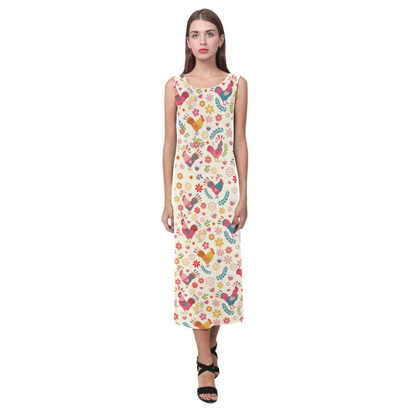 Floral Chicken Maxi Dress