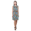 Book Print Sleeveless Dress