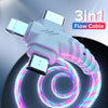 3 in 1 LED Flowing Charging Cable