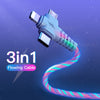 3 in 1 LED Flowing Charging Cable