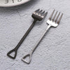 Stainless Steel Shovel-Shaped Spoon and Fork
