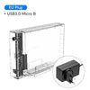 3.5" Transparent Hard Disk Enclosure with Vertical Stand