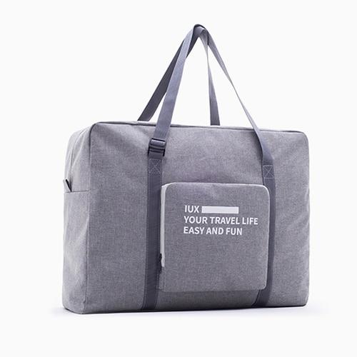 French Connection FCUK Packable Travel Duffle Bag Metallic Silver Unisex