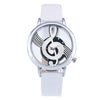 Stainless Steel Music Note Watch